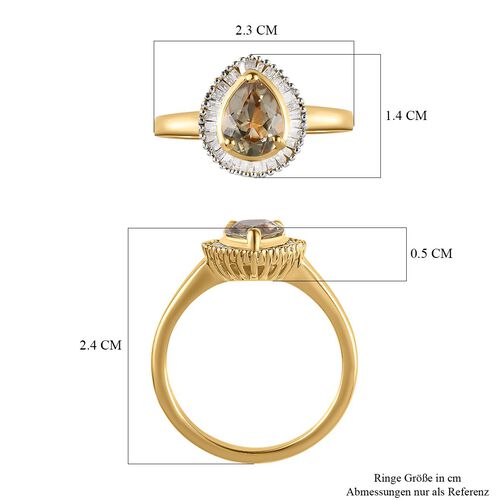 AAA Turkizit und Diamant-Ring - 1,44 ct. image number 7