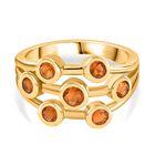 AA Salamanca Feueropal Ring 925 Silber Gelbgold Vermeil (Größe 18.00) ca. 0,66 ct image number 0