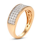 Diamant Cluster Ring 925 Silber Gelbgold Vermeil image number 3