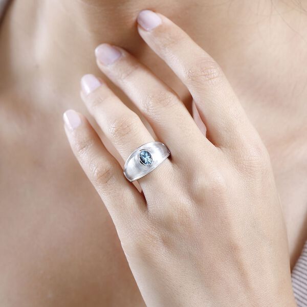 AAA Aquamarin Ring, ca. 0,67 ct. image number 3