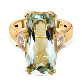 AA Prasiolith und Topas Ring - 11,50 ct.