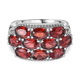 Roter Granat Ring Edelstahl (Größe 20.00) ca. 5,68 ct