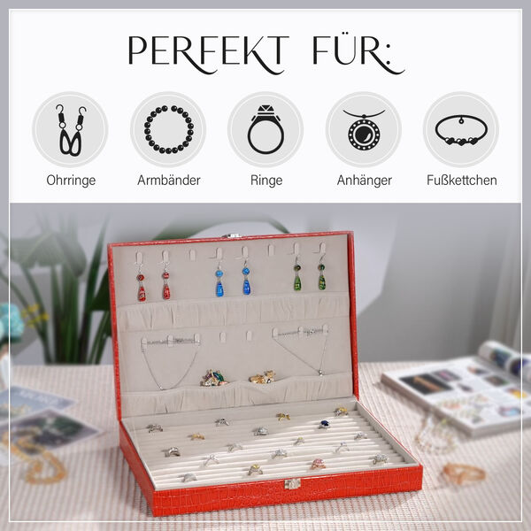 Ring Koffer, rot, Krokodilsmuster image number 5