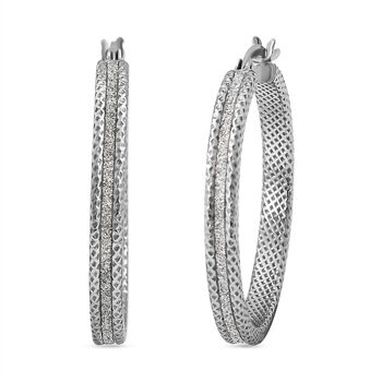 Creolen 925 Silber rhodiniert