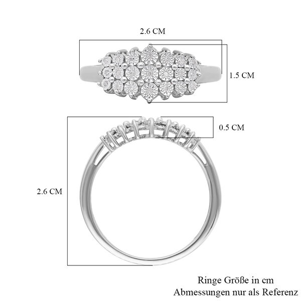 Wei&szlig;er Diamant-Ring - 0,10 ct. image number 6