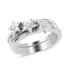 Diamant Ring 925 Silber platiniert  ca. 0,50 ct image number 3