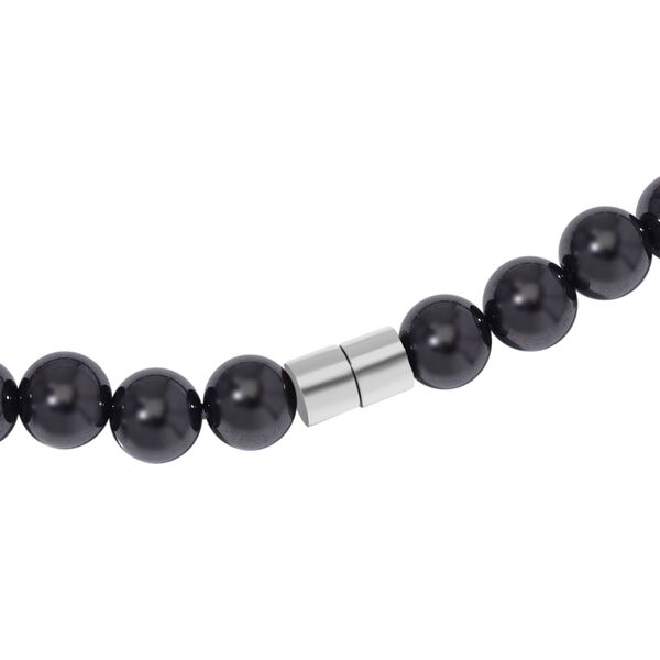 8mm H&auml;matit und Shungit Halskette, 50cm - 292,65 ct. image number 4