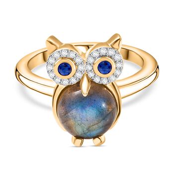 GP Trionfo Kollection- Labradorit, Kyanit, Zirkon und Kanchanaburi blauer Saphir-Ring - 4,88 ct.