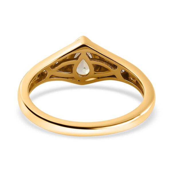 AA natürlicher, goldener Tansanit und Zirkon-Ring - 0,52 ct. image number 6