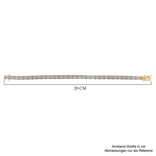LUXURIANT DIAMOND - Lab Grown Diamant SI Armband ca. 19 cm 925 Silber 750 Gelbgold Vermeil ca. 4.50 ct image number 4