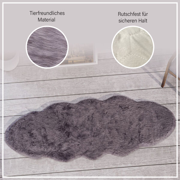 Kunstfell Teppich, hellgrau image number 6