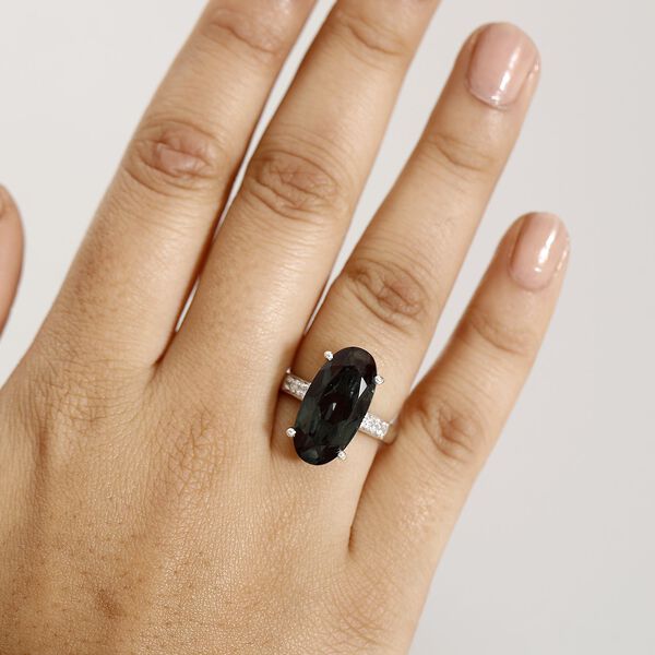 Alexandrit Triplett Quarz und Zirkon Ring - 9,71 ct. image number 3