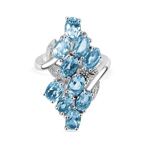 Himmelblauer Topas Ring - 6,41 ct. image number 0