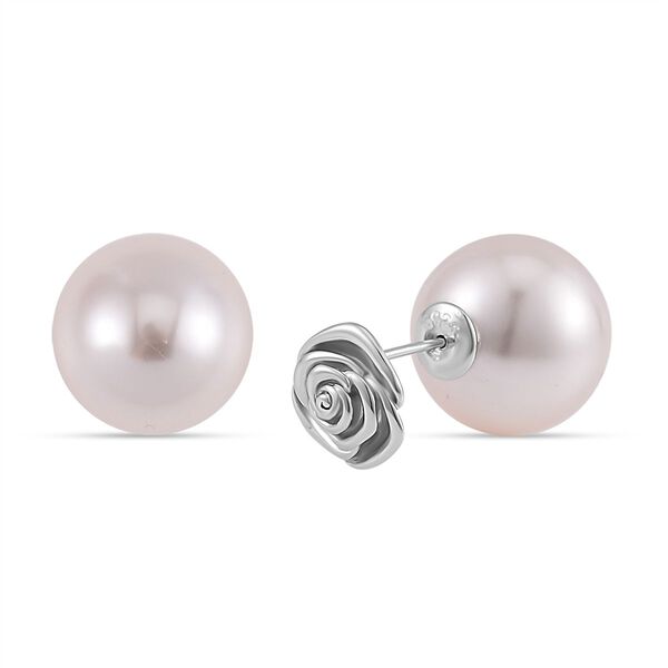 Weiße Muschelkernperle Ohrringe - 18 ct. image number 4