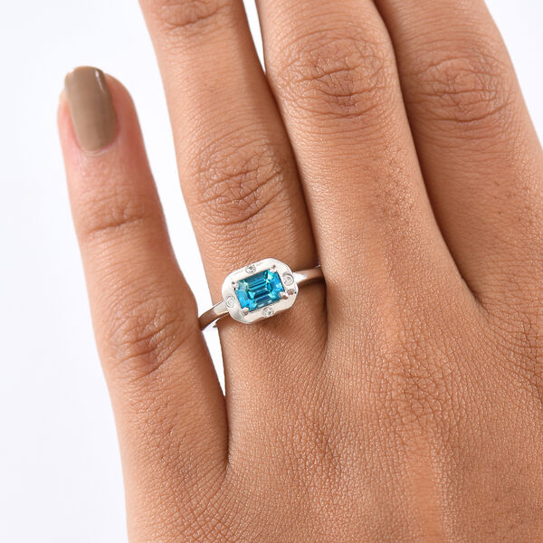 D'Joy AAA blauer und wei&szlig;er Zirkon Ring - 1,35 ct. image number 3