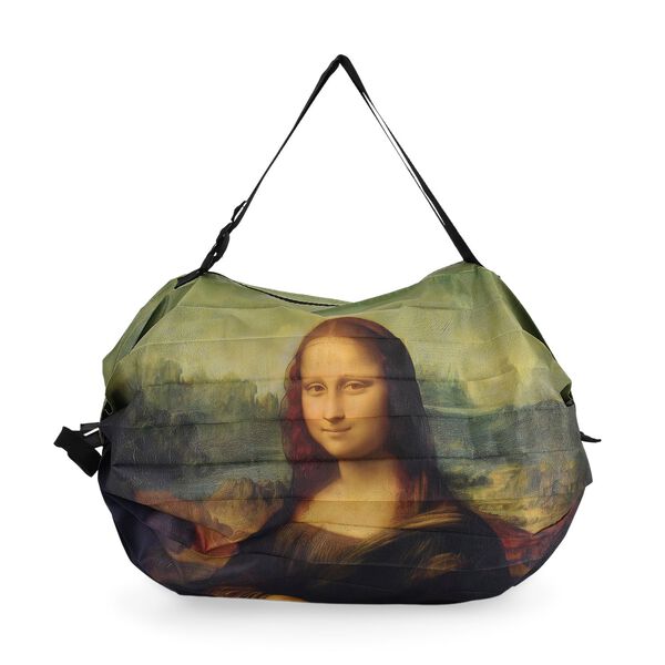 Einkaufstasche, Mona-Lisa-Motiv, 50x70cm, Braun