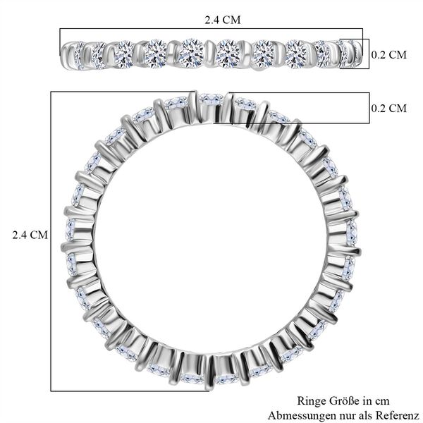 LUXURIANT DIAMOND - Lab Grown Diamant SI-GH Ring 925 Silber rhodiniert (Größe 21.00) ca. 1.00 ct image number 5
