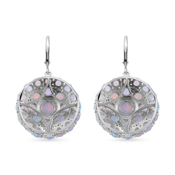 Nat&uuml;rliche, &auml;thiopische Welo Opal Ohrringe, 925 Silber platiniert ca. 7.64 ct image number 4