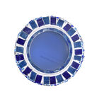 Handgefertigte orientalische Mosaik Glas Tischlampe - Zylinderform, Größe 13x13x40 cm, Blau image number 3