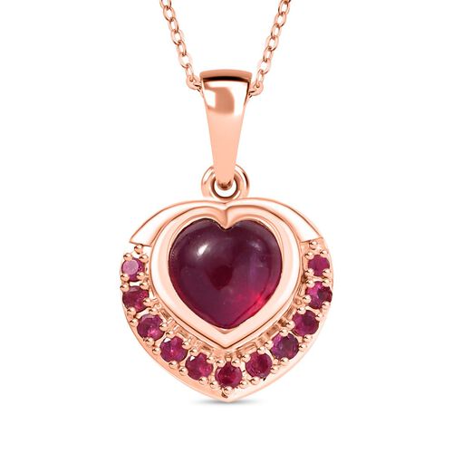 AAA Afrikanischer Rubin Anhänger mit 50cm Kette - 2,87 ct. image number 0