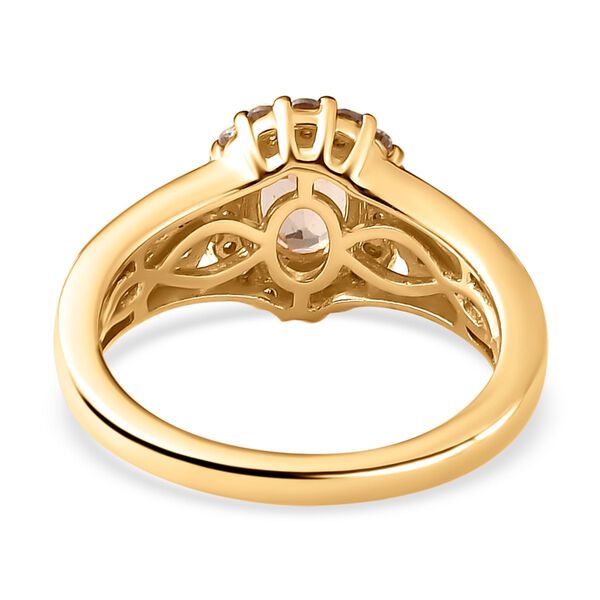 AA Ceylon kaiserlicher Granat und natürlicher Champagner Zirkon-Ring - 1,90 ct. image number 6