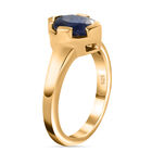 Masoala Saphir Solitär Ring, 925 Silber vergoldet, 1,90 ct. image number 4
