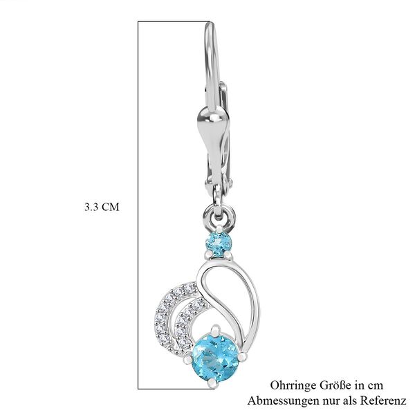 D&rsquo;joy AA Betroka Blauer Apatit Ohrringe 925 Silber rhodiniert ca. 0.90 ct image number 6