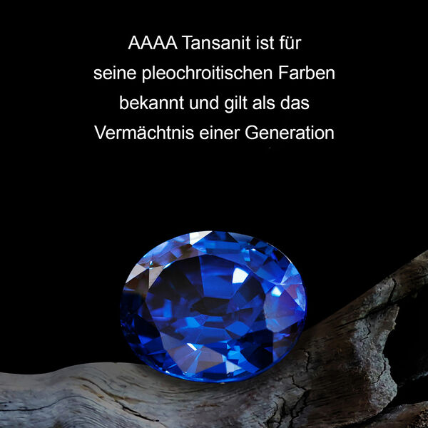 RHAPSODY AAAA Tansanit und VS EF Diamant-Ring in 950 Platin - 5 ct. image number 3