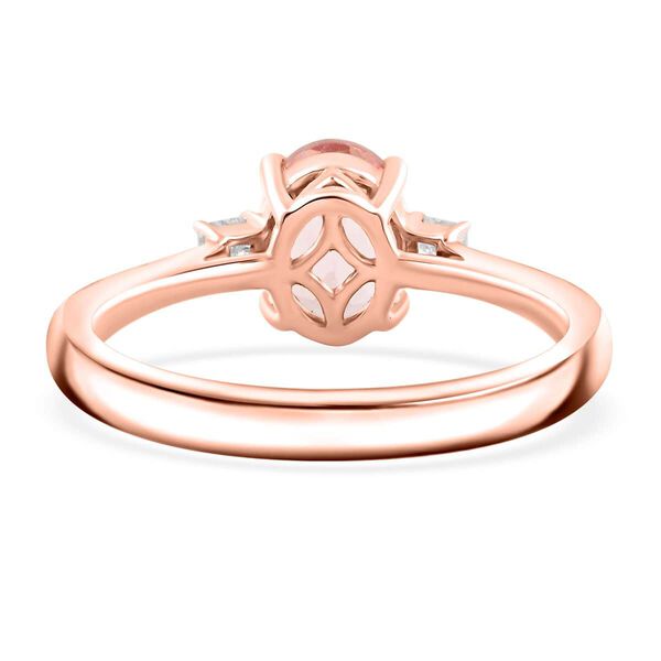 LUXORO zertifiziert und geprüft AAA Rosa Morganit und Diamant Ring in 417 Roségold - 1,35 ct. image number 4