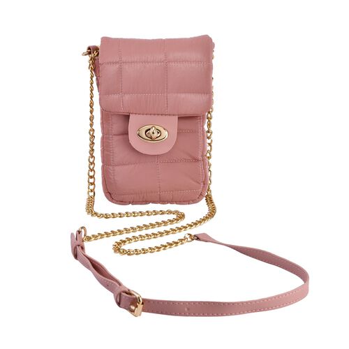 Gesteppte Puffy Crossbody Tasche, rosa image number 0