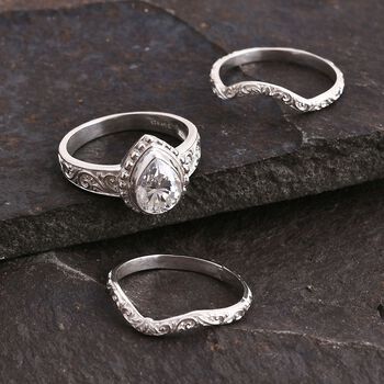 Royal Bali - D Joy Moissanit Ring 925 Silber (Gr&ouml;&szlig;e 17.00) ca. 2.46 ct