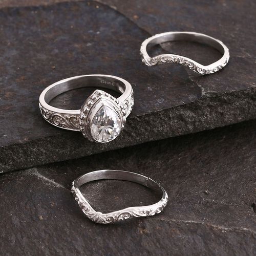 Royal Bali - D Joy Moissanit Ring 925 Silber (Größe 17.00) ca. 2.46 ct image number 1