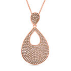Natürlicher Champagner Diamant P Anhänger 925 Silber Roségold Vermeil ca. 1,00 ct.