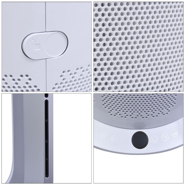 5 in 1 Luftdoktor - Luftreiniger/Ventilator ohne L&uuml;fterfl&uuml;gel mit HEPA Filter, Wei&szlig; und Silber image number 11