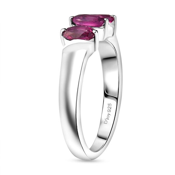 D'Joy Rhodolith Granat Ring, 925 Silber platiniert - 0,91 ct. image number 4