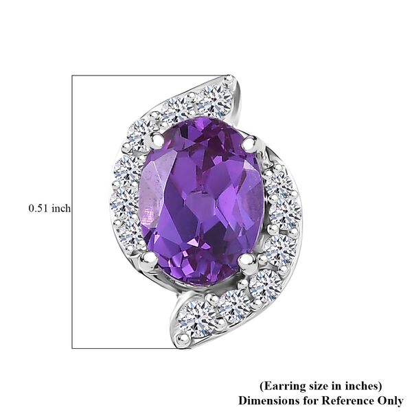 AAA Lab Grown Farbwechsel-Saphir, Lab Grown Diamant Ohrringe 417 Gold ca. 2.30 ct image number 5