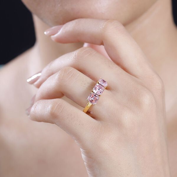 J Francis gefertigt mit SWAROVSKI- Rosa Swarovski Kristall Ring image number 3