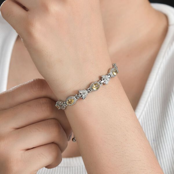 Citrin Armband ca. 26.75 cm Edelstahl ca. 2.34 ct image number 3
