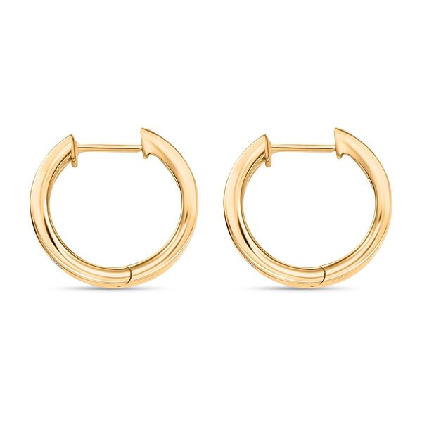 LUXURIANT SI-GH Labor Diamant Creolen, 925 Silber 750 Gelbgold Vermeil - 0,33 ct. image number 4