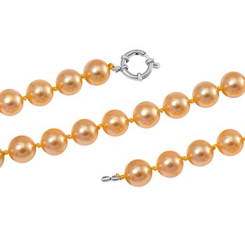 Goldene Muschelkernperle Halskette, 50cm