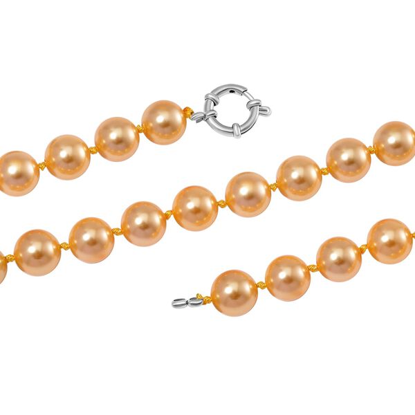 Goldene Muschelkernperle Halskette, 50cm image number 4