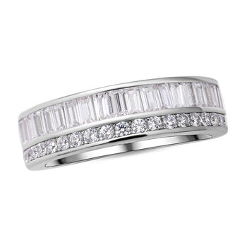 Lustro Stella - Wei&szlig;er Zirkonia-Ring, 925 Silber rhodiniert (Gr&ouml;&szlig;e 16.00) ca. 2,06 ct