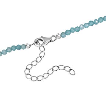 D'Joy AAA Labradorit, Apatit Schmuckset ca. 45 cm 925 Silber rhodiniert ca. 79,24 ct.