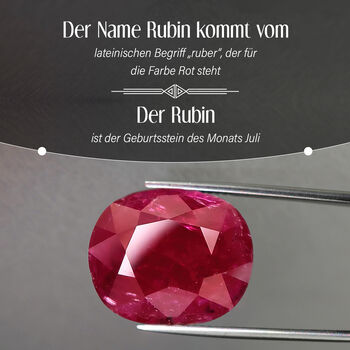 Afrikanischer Rubin und Diamant-Anh&auml;nger - 3,81 ct.