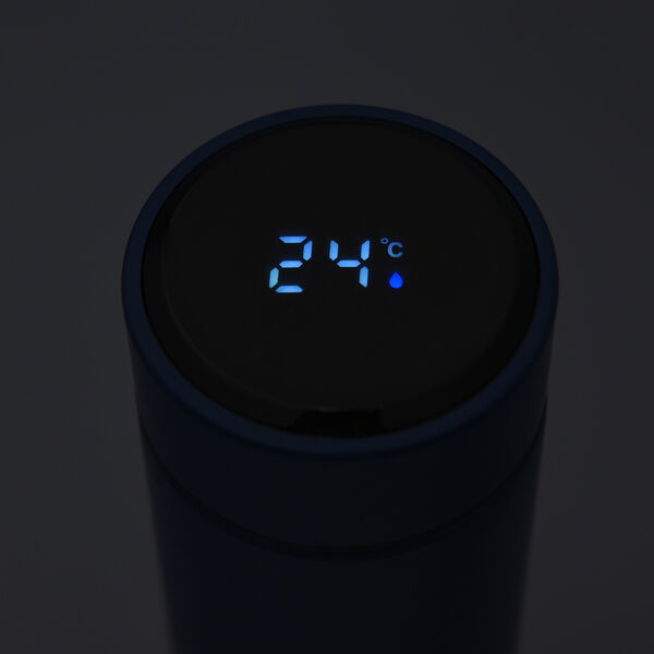 Thermobecher mit digitaler Temperaturanzeige aus Edelstahl 500ml, Blau image number 1
