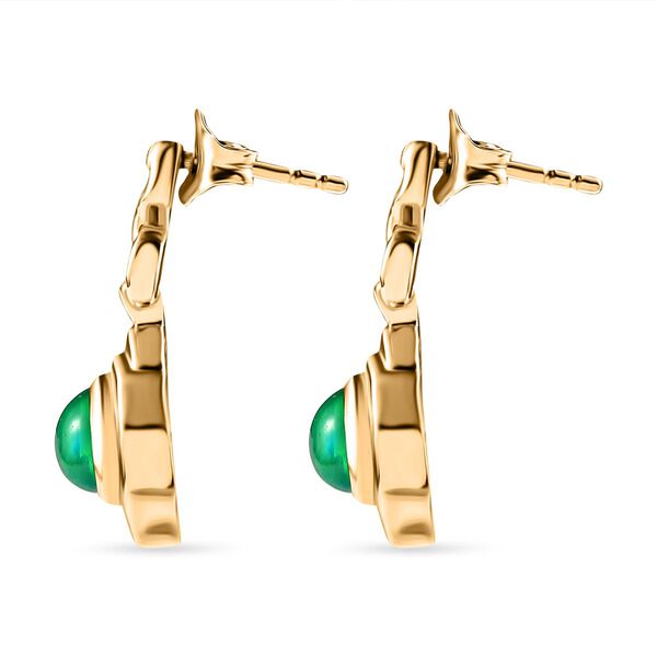 AA grüne, äthiopische Welo Opal-Ohrringe - 0,93 ct. image number 4