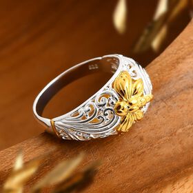D'Joy Royal Bali – Zweifarbiger Ring mit Libellenmotiv