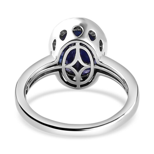 Masoala Saphir (Fissure gef&uuml;llt)-Ring, 925 Silber platiniert (Gr&ouml;&szlig;e 17.00) ca. 4.98 ct image number 6