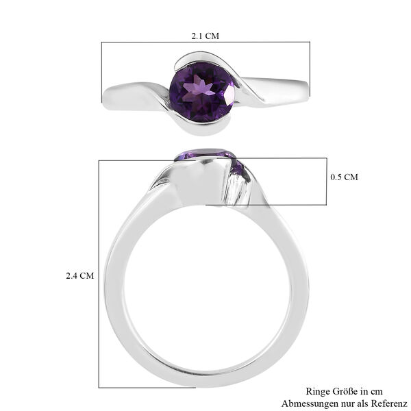Afrikanischer Amethyst Bypass-Ring, 925 Silber  ca. 0,79 ct image number 7