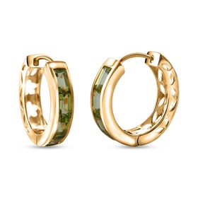 AA Peridot Ohrringe 925 Silber Gelbgold Vermeil ca. 4.77 ct